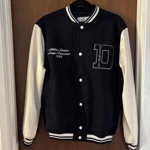 H&M Classic Varsity Wool Jacket Navy/White/Girl’s 18/Woman’s Medium